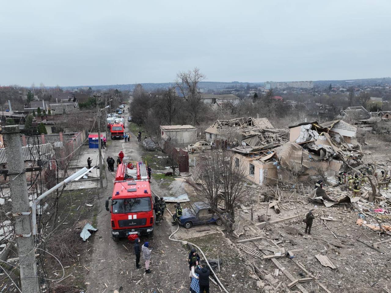 Результати вибухів у Запоріжжі 22 березня - || фото: t.me/ivan_fedorov_zp