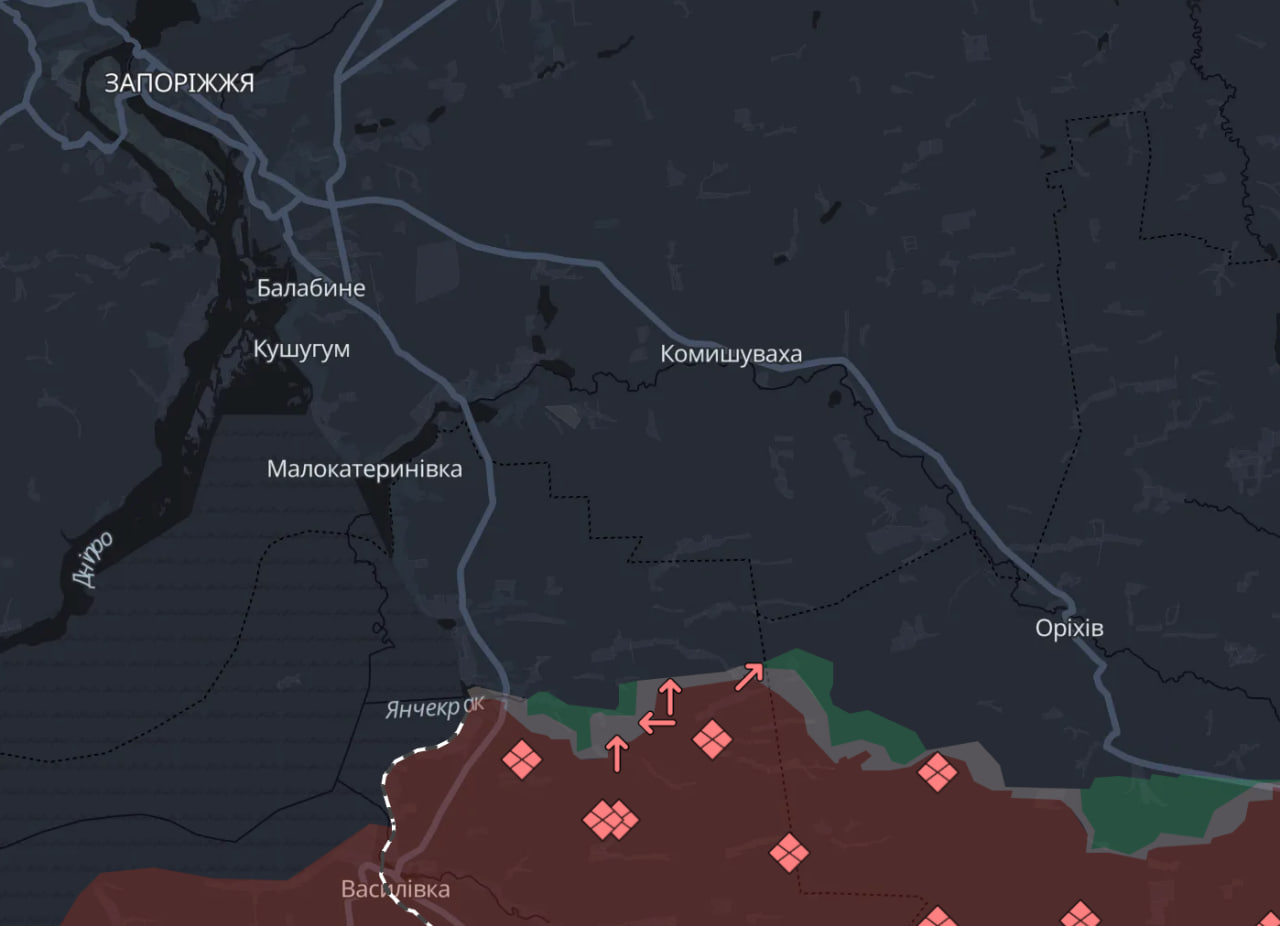 Ділянка помічена стрілочками. || джерело: deepstatemap.live