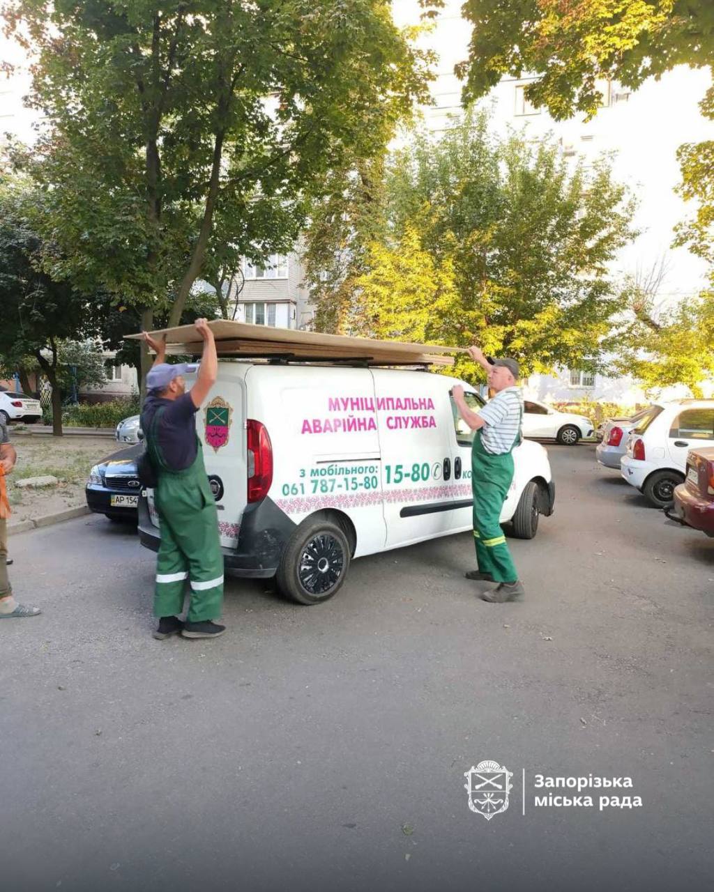 Последствия атаки в Запорожье.