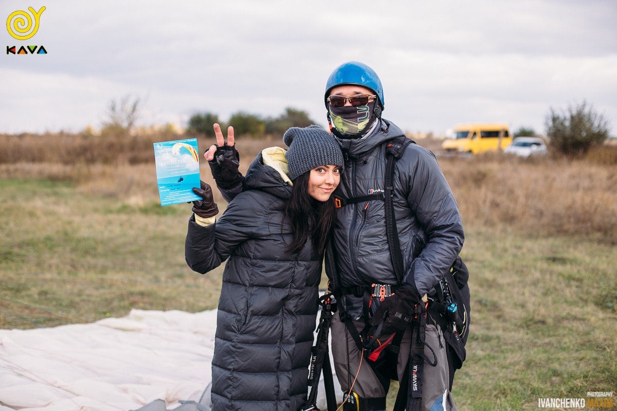 Полет на параплане в Запорожье фото 1