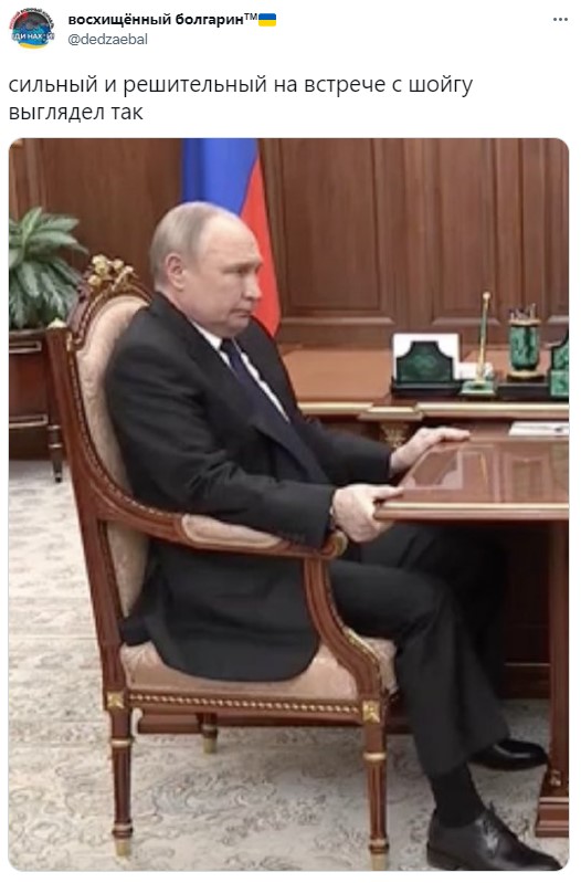 Зустріч Путіна та Шойгу перетворилася на меми: добірка фото 7 6
