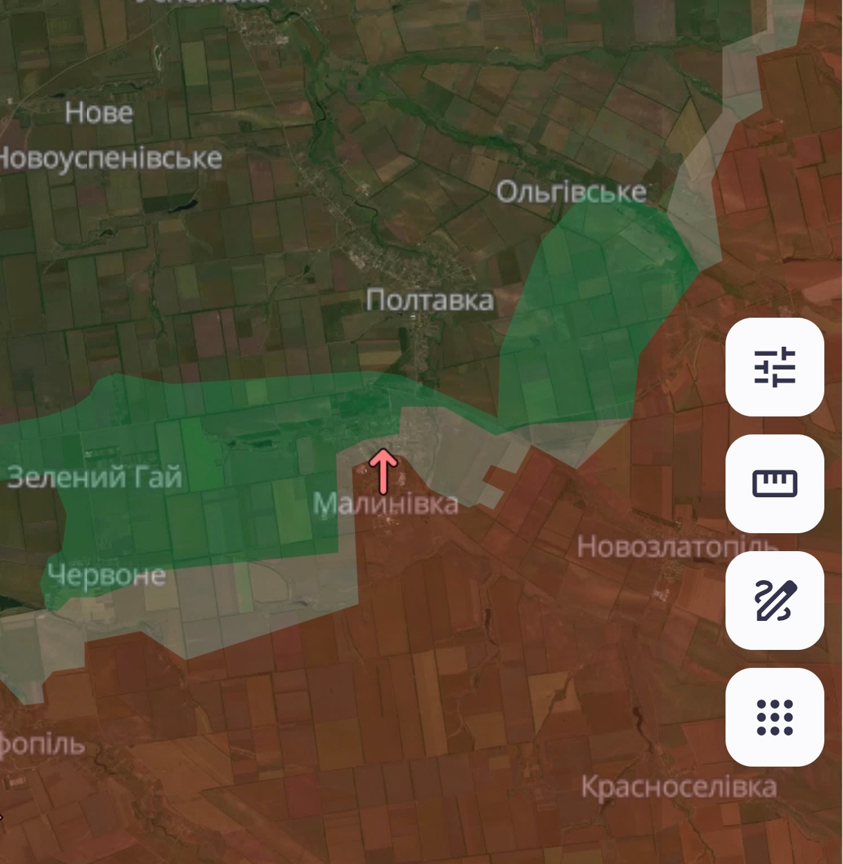 Гуляйпільський напрямок. Фото: DeepState 