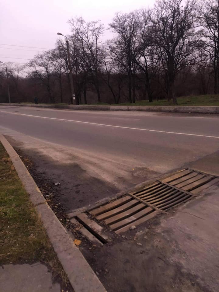 На Павло-Кичкасе собака провалилась в ливневку. Фото: fb Мария Говяда