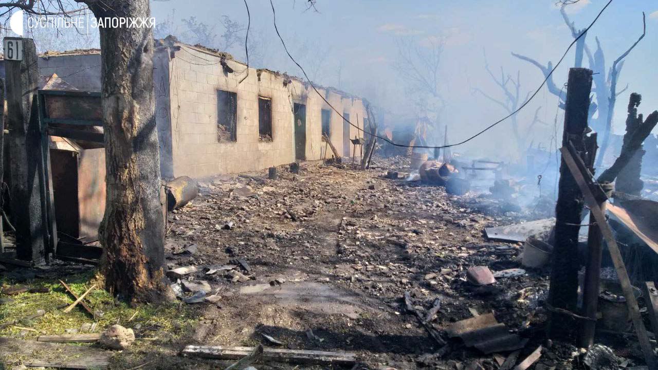 11 травня російська армія обстріляла Комишуваху. || Фото: suspilne.media