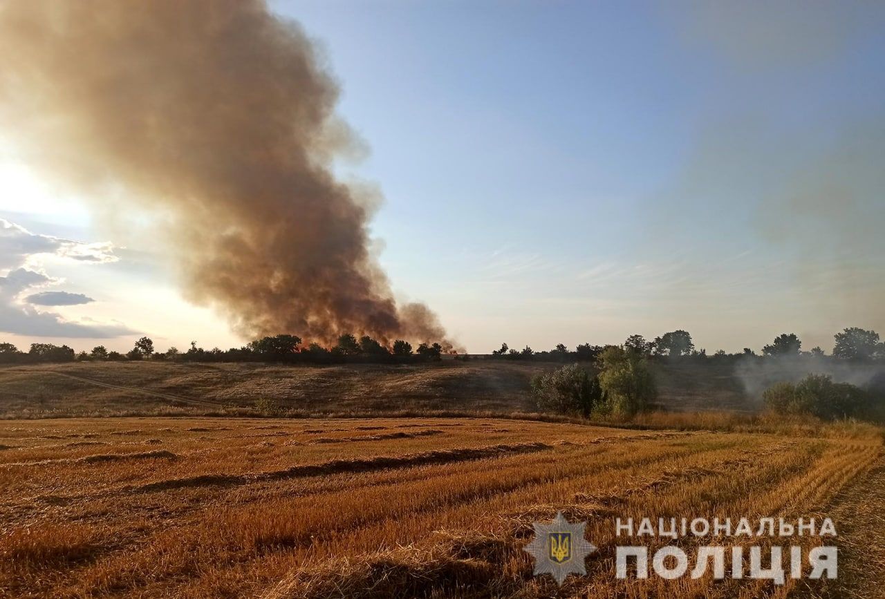 Під Запоріжжям російські ракети знищили понад 70 гектарів пшениці. || Фото: zp.npu.gov.ua
