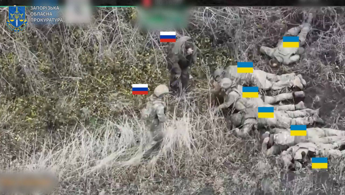 Полонені українські військові на Запоріжжі. Фото: Запорізька обласна прокуратура