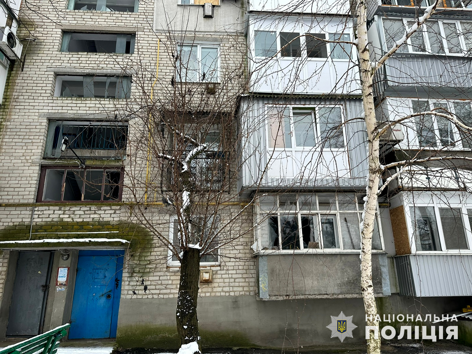 Полиция показала последствия обстрела Запорожской области.