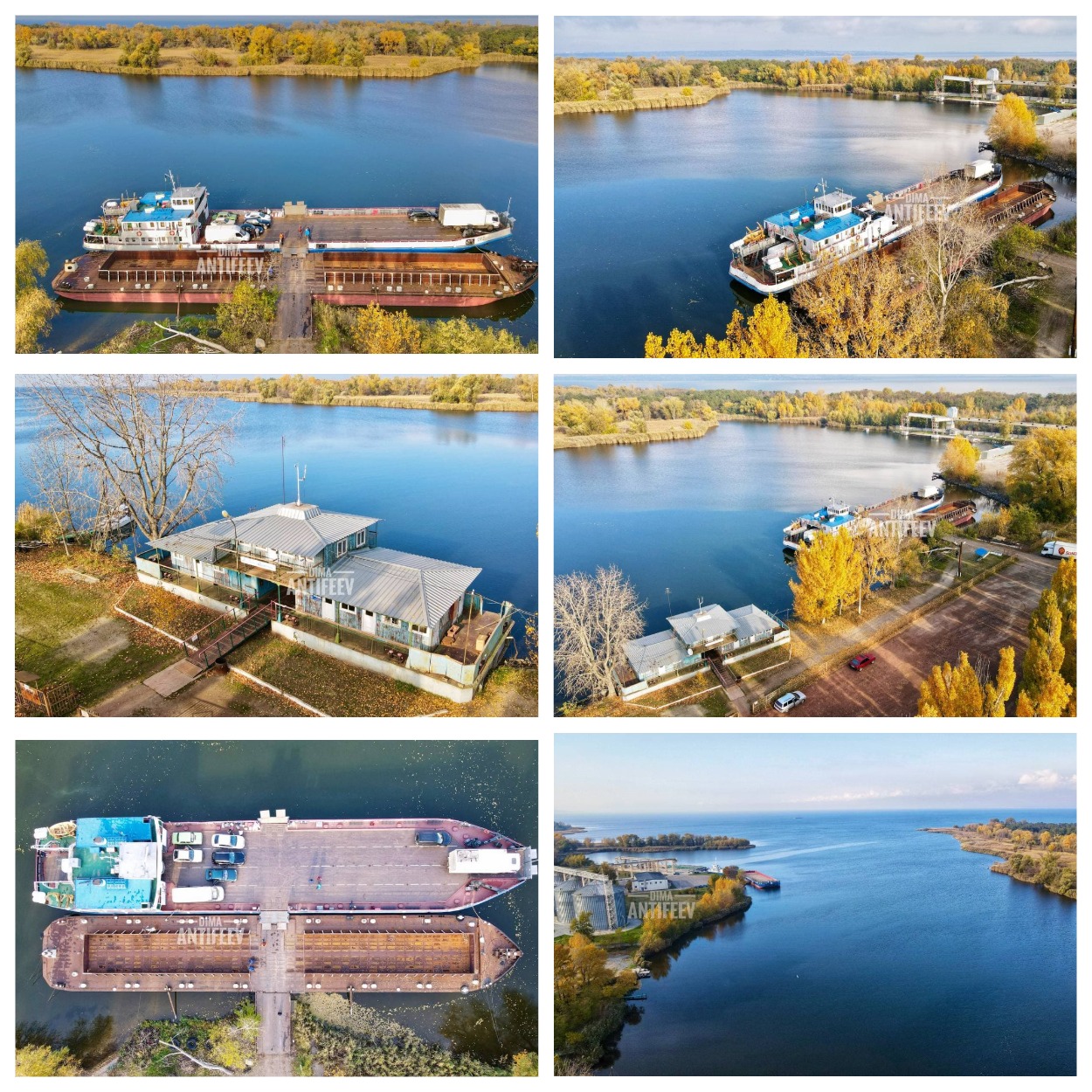 Паромная переправа между Запорожской и Днепропетровской областями. Фото: t.me/Dima_Antifeev 