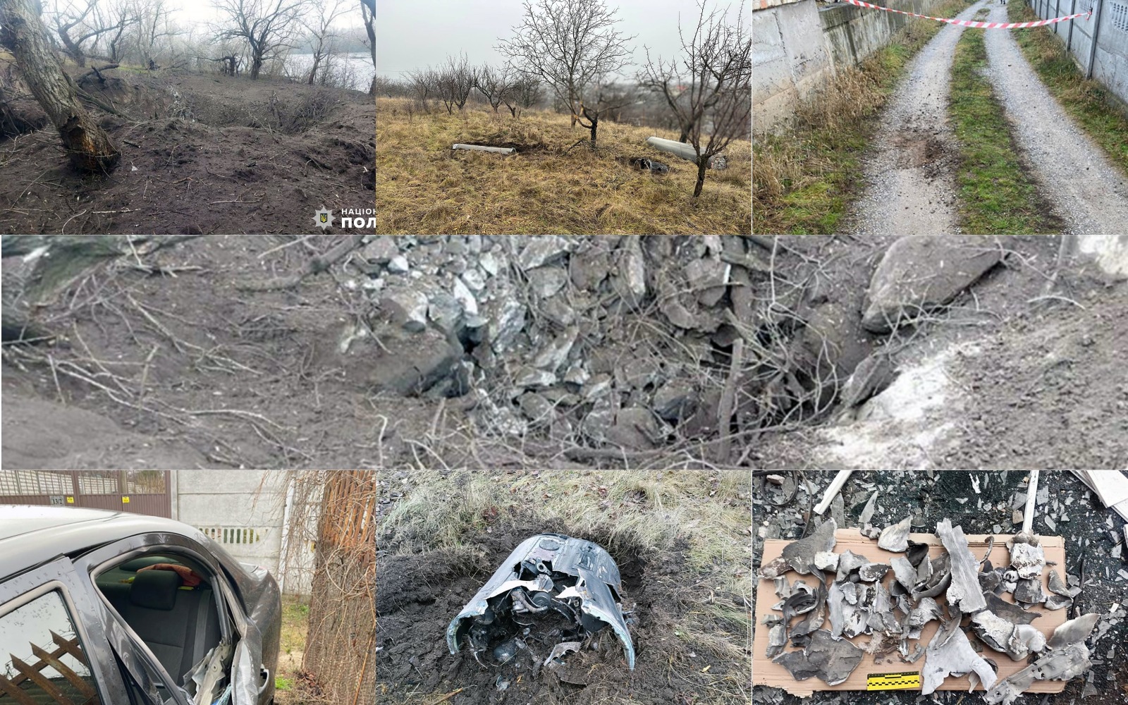Полиция показала последствия вражеской атаки ракетами С-300 по Запорожью и району Фото: zp.npu.gov.ua