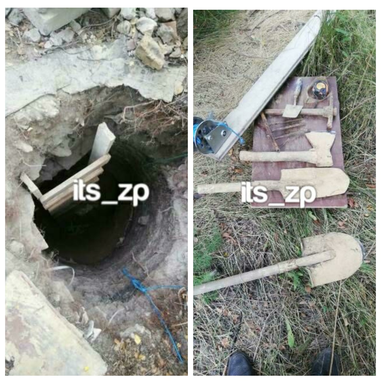 Женщина успела углубиться на 3 метра и прокопать 10 метров под землей. Фото из соцсети