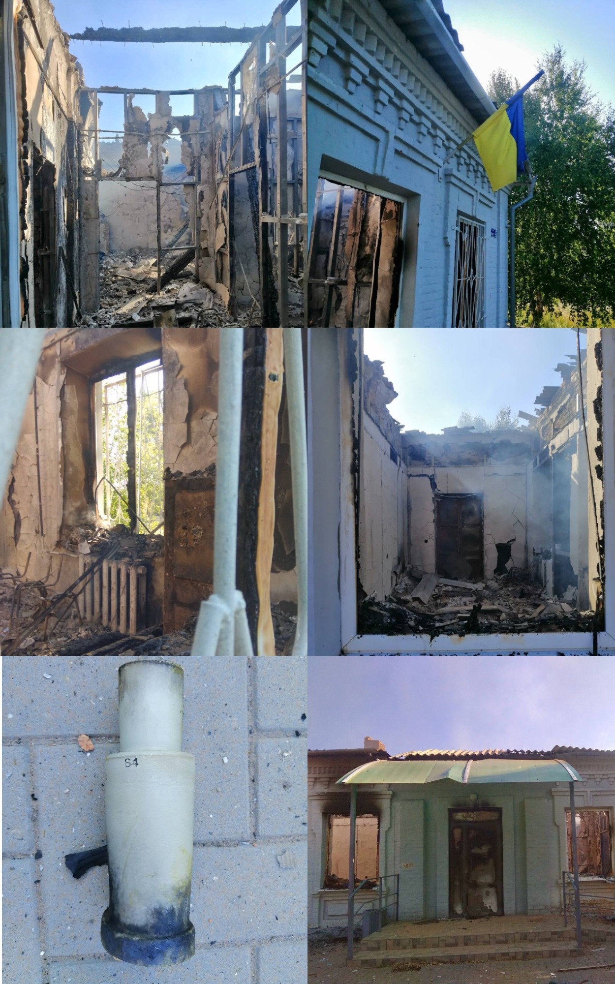 В Пологовском районе российские оккупанты уничтожили здание сельсовета.