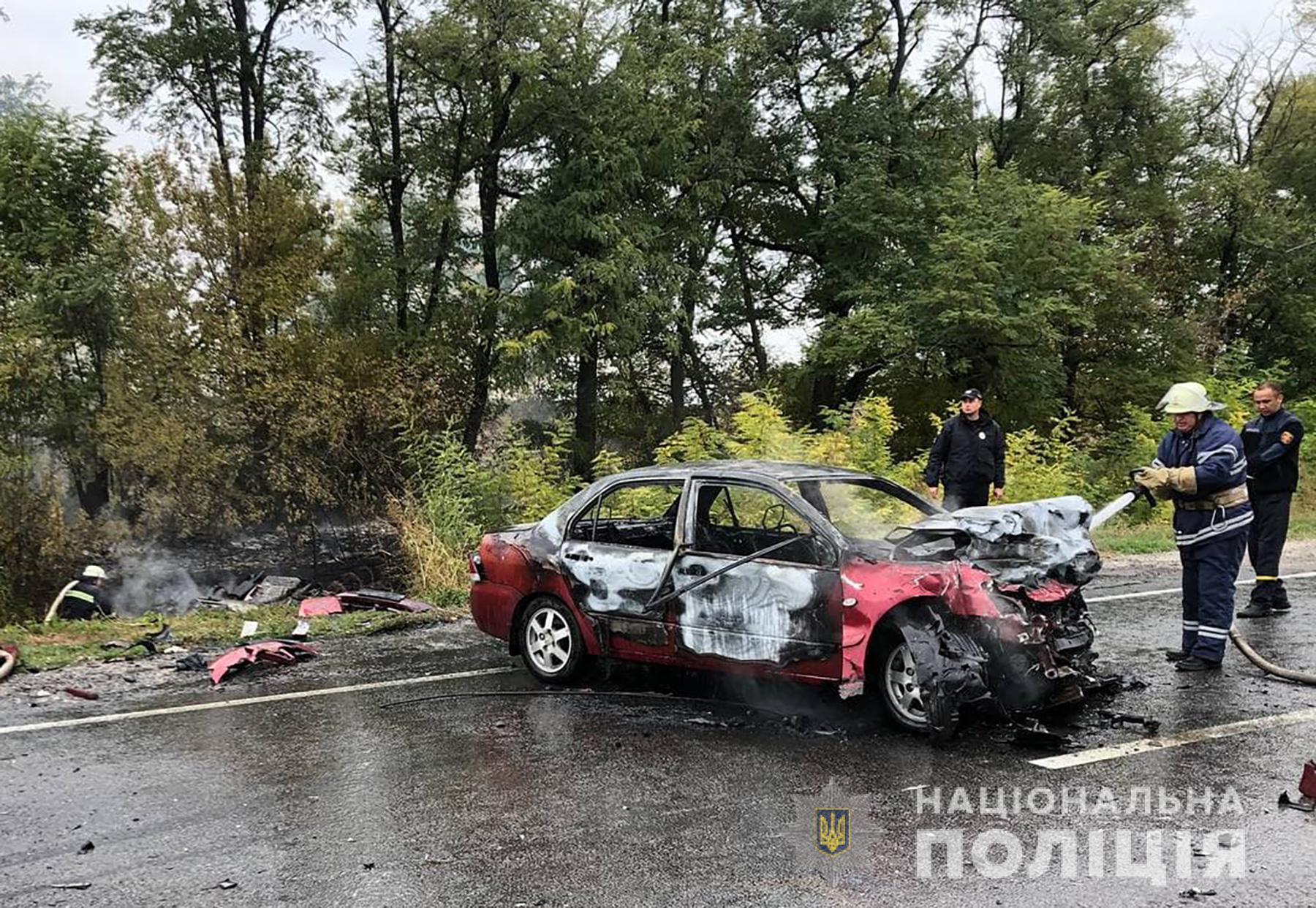 "Митсубиши" столкнулся с "Ланосом". Фото: ГУНП
