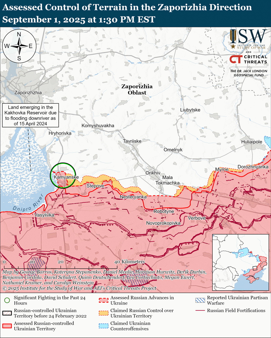 Ситуація на Запорізькому фронті. Карта: understandingwar.org