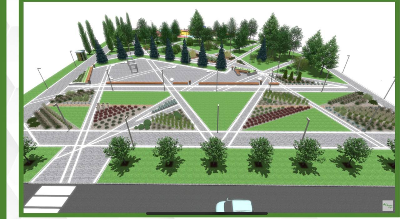 Так сквер Ивана Гутника-Залужного будет выглядеть после реконструкции.