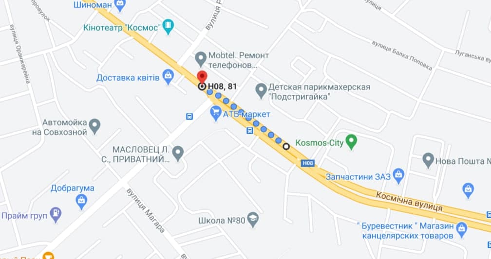 Движение транспорта перекроют по улице Космической, на участке от жилого дома 87 до дома 83