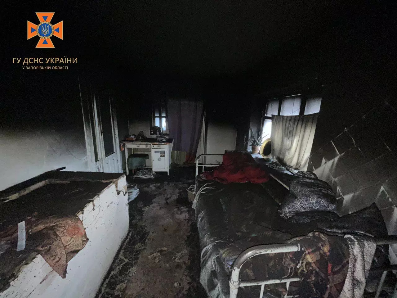 В Запорожье в результате пожара погибла пенсионерка. || Фото: zp.dsns.gov.ua