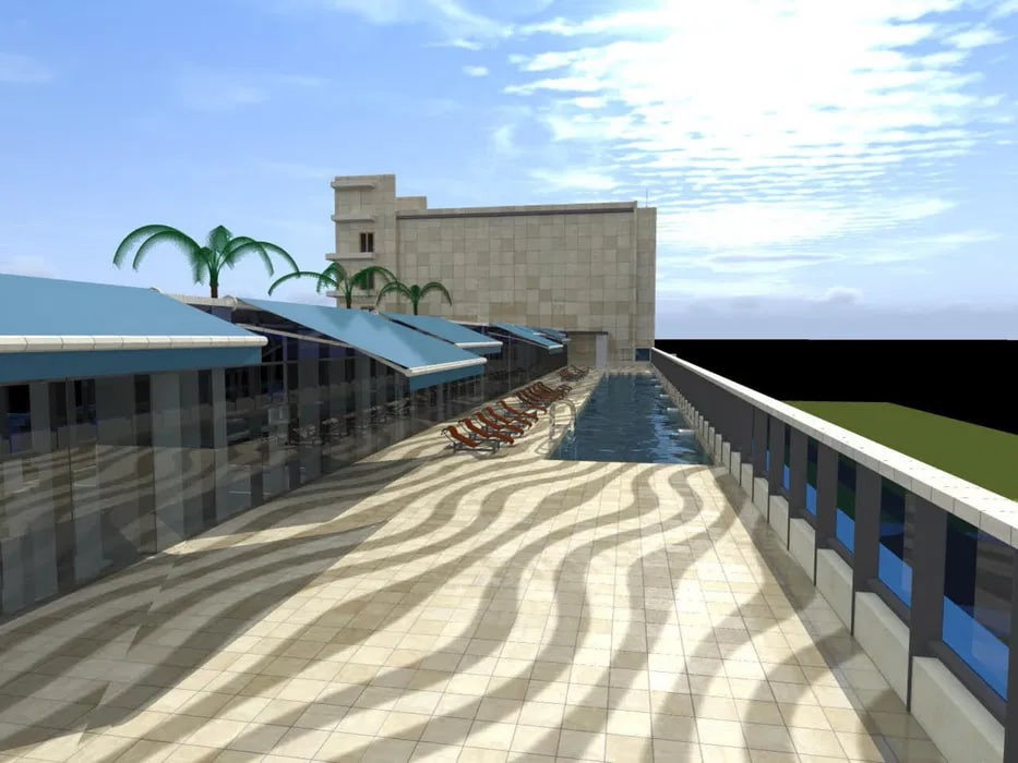 В Запорожье планируется строительство нового развлекательного комплекса с бассейном на крыше.