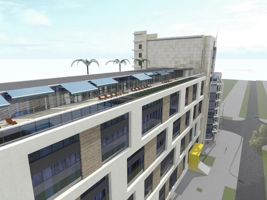 В Запорожье планируется строительство нового развлекательного комплекса с бассейном на крыше.