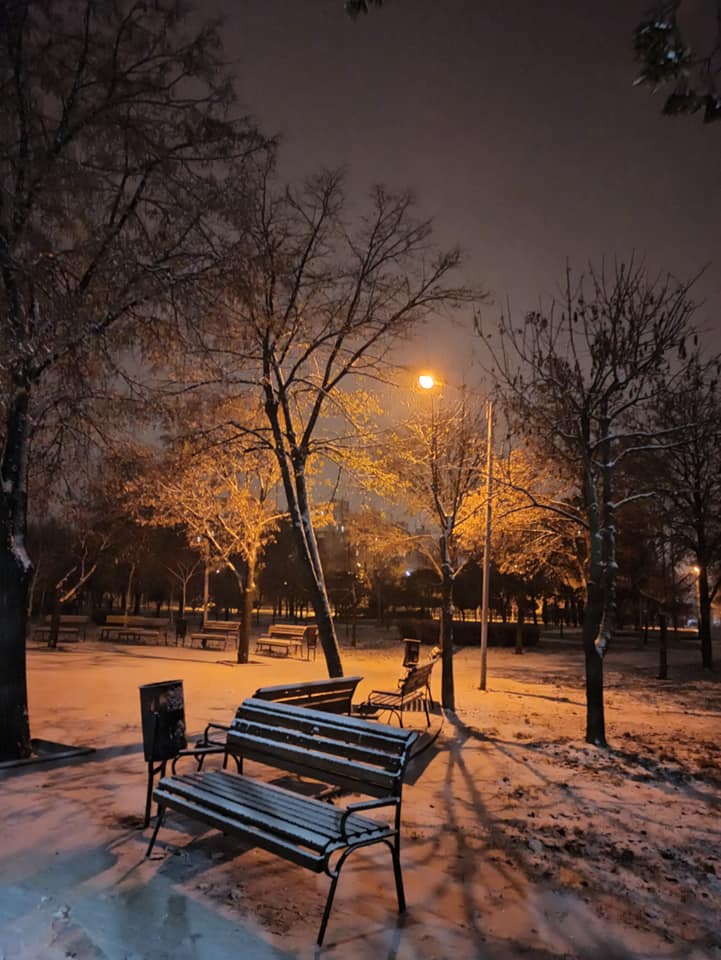 Снег в Запорожье / фото: Тамара Мельник