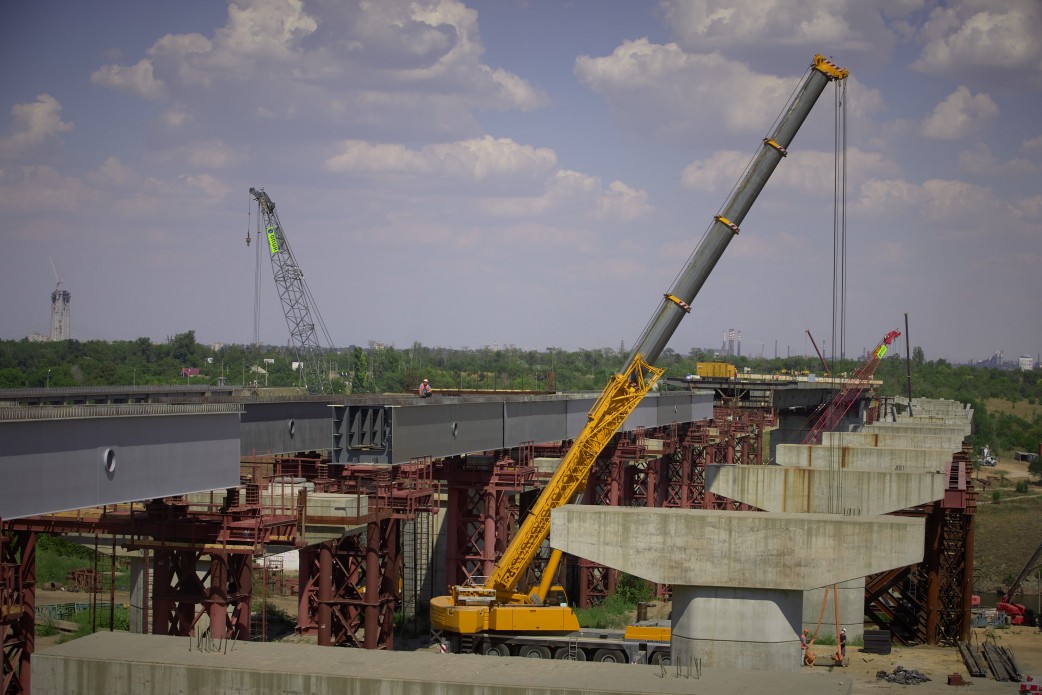 Строительство мостов в Запорожье / фото: president.gov.ua