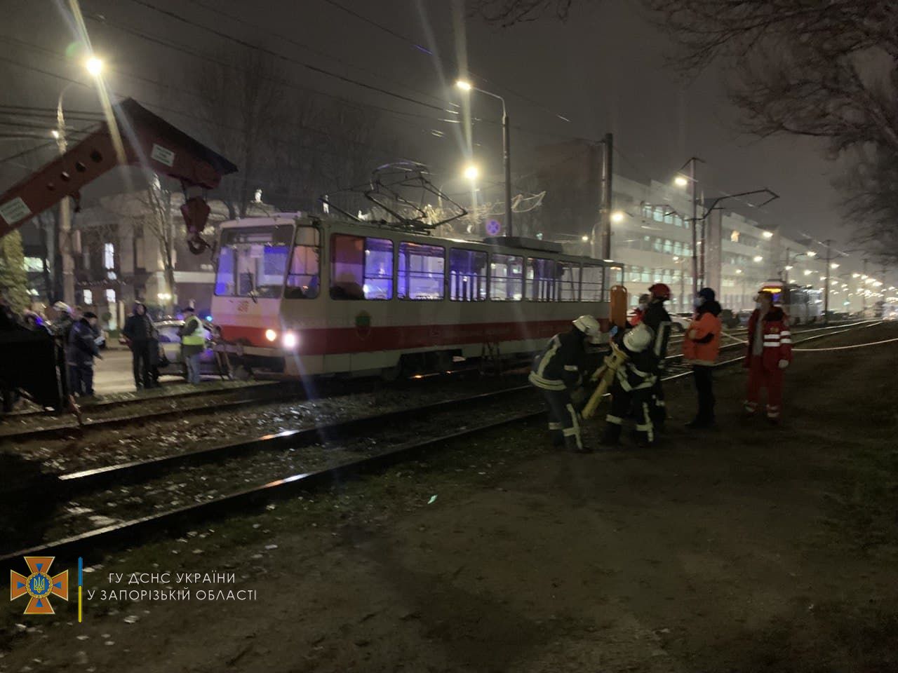 В Запорожье трамвай переехал человека - || фото: zp.dsns.gov.ua