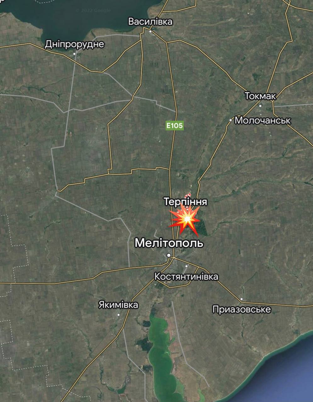 ЗСУ вдарили по позиціям росіян під Мелітополем - || фото: t.me/ivan_fedorov_melitopol