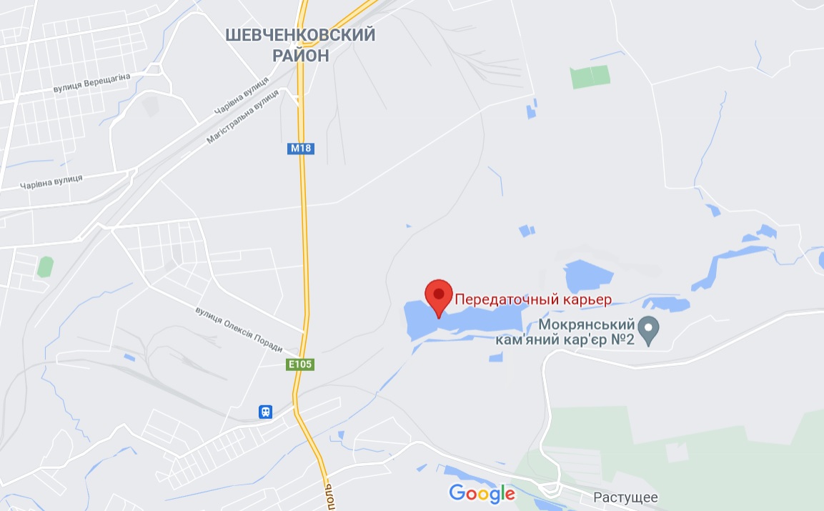 Где находится карьер - фото: google.com