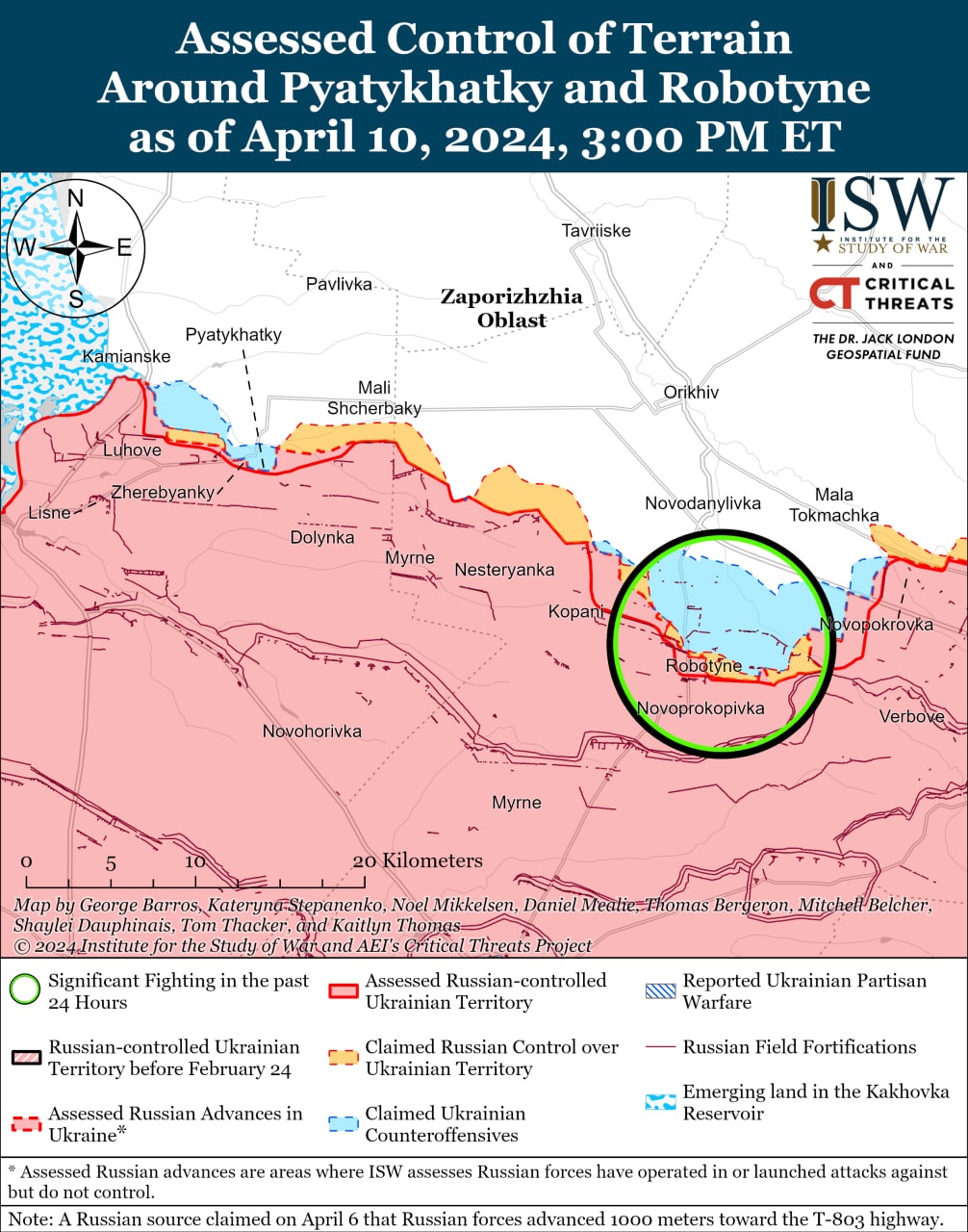 Карта бойових дій в Україні 11 квітня.