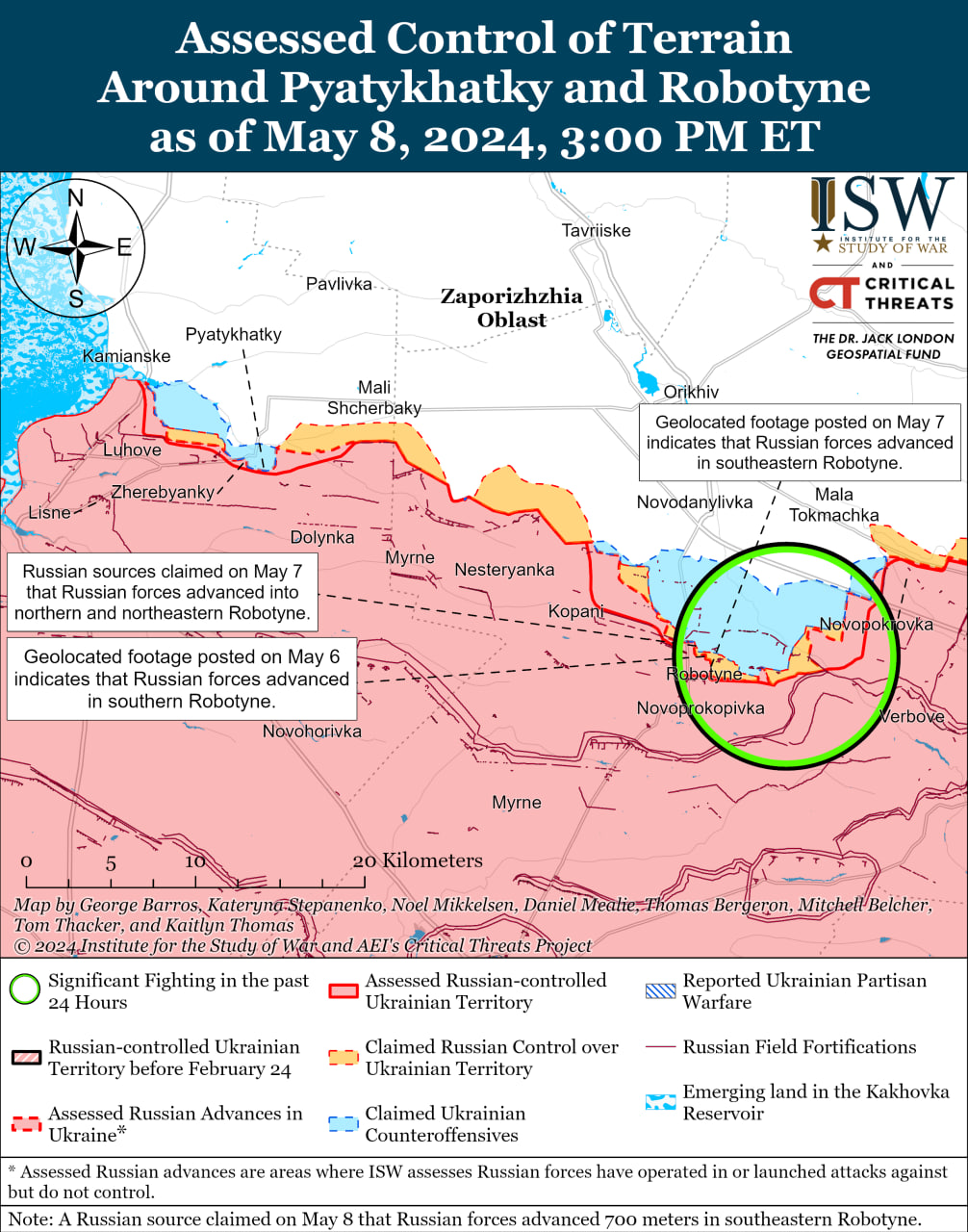 Карта бойових дій в Україні 9 травня.