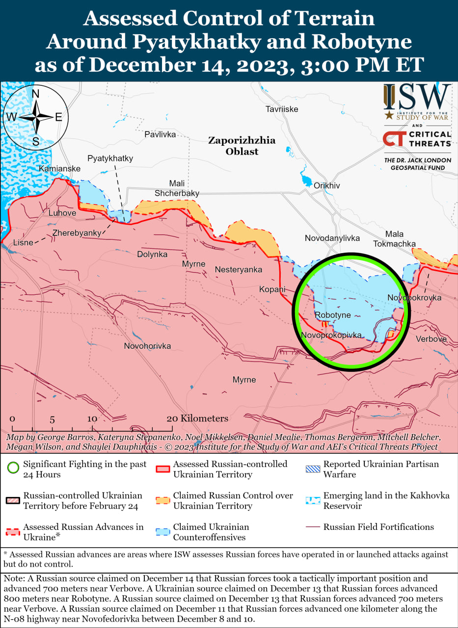 Карта бойових дій в Україні 15 грудня.
