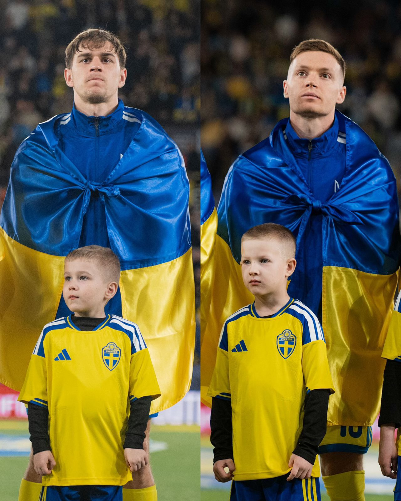 6-летний мальчик из Мелитополя вышел на поле со сборной Украины в Валенсии.