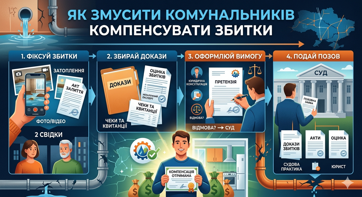 Когда коммунальные службы обязаны возместить ущерб и заставить коммунальщиков компенсировать убытки за авто или услуги.