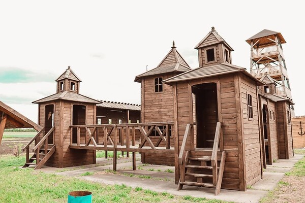 Выглядит круто: фермер построил необычный деревянный городок фото