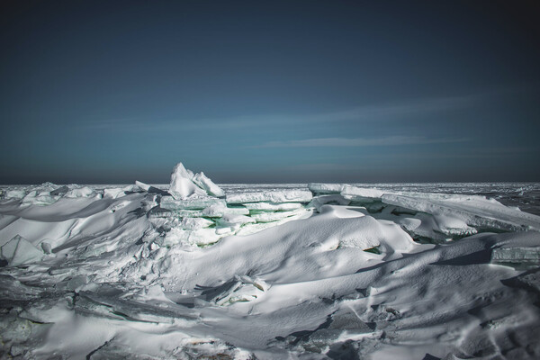 Полюбуйтесь: арктические пейзажи на заснеженной Бердянской косе фото 1