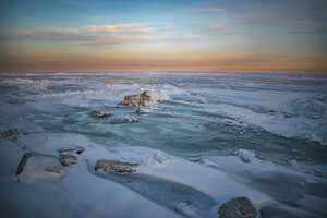 Полюбуйтесь: арктические пейзажи на заснеженной Бердянской косе фото 2