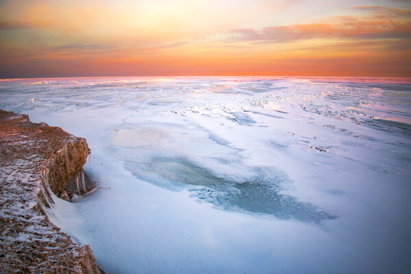 Полюбуйтесь: арктические пейзажи на заснеженной Бердянской косе фото 6
