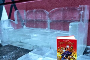Успейте сделать фото: около запорожских библиотек появились кресла из льда фото 3