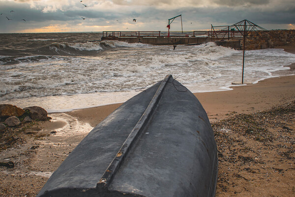 Атмосферные кадры: как выглядит штормящее море в Бердянске фото 8
