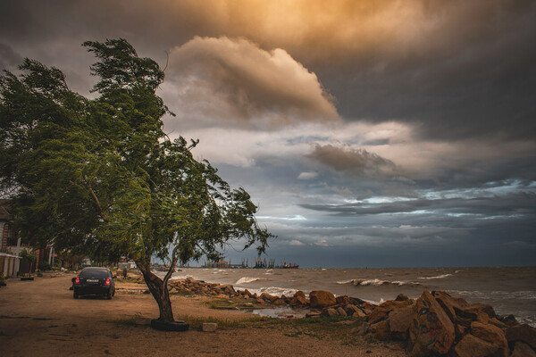 Атмосферные кадры: как выглядит штормящее море в Бердянске фото 4